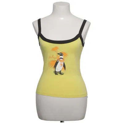Tanktop (Geel, Zwart) van Pussy Deluxe Katoen, Elastaan