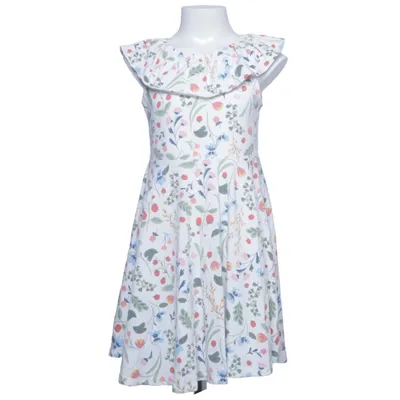 Dress (White, Multicolored) from Polarn O. Pyret Elastane, Organic cotton