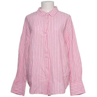 Chemise (Rose, Blanc) de Gina Tricot Coton, Lin