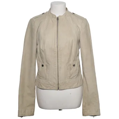 Leather jacket (Beige) from Vero Moda Leather, Polyester