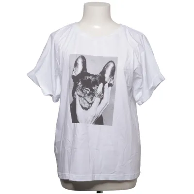 T-shirt (Wit) van V Milano Katoen, Elastaan