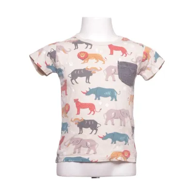 T-shirt (Beige, Flerfärgad) från African Safari Bomull
