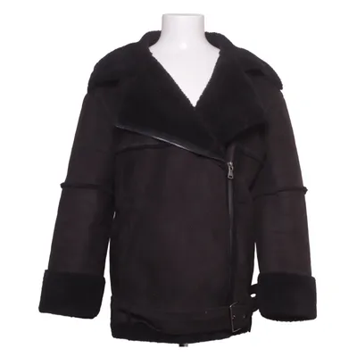 Shearling jas (Zwart) van Karo Kauer x NA-KD Imitatiebont, Polyester