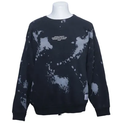 Sweatshirt (Noir, Blanc) de Man Coton, Polyester