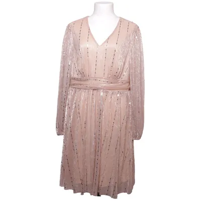 Kjole (Beige, Sølv) fra Shein Curve Metallfiber, Polyester