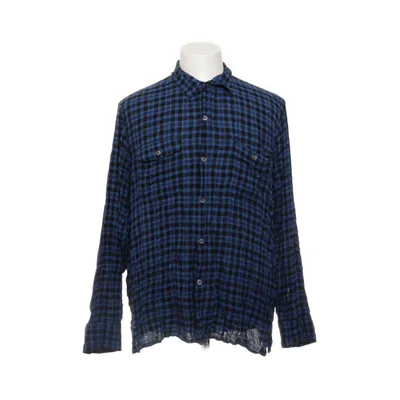 Flannel shirt (Blue, Black) from Our Legacy Viscose, Wool