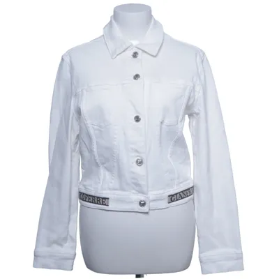 Veste en jean (Blanc) de Gianfranco Ferré Coton, Élasthane
