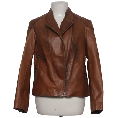 Bikerjakke (Brun) fra Boda Skins Læder, Polyester