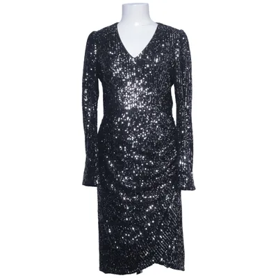 Robe de cocktail (Noir, Argent) de PBO Élasthane, Polyester, Viscose