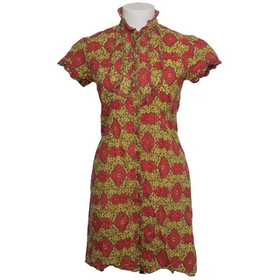 Dress (Yellow, Red, Multicolored) from TurQuoise Cotton