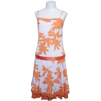 Dress (White, Orange) from Sasch Elastane, Polyester