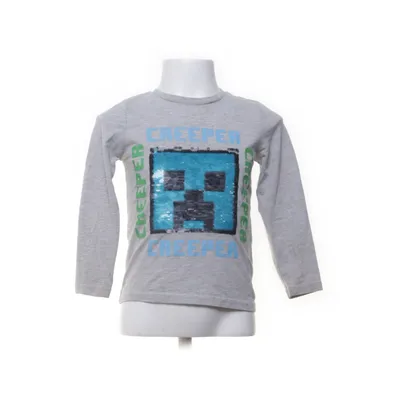 Långärmad t-shirt (Grå) från Mojang Bomull, Polyester
