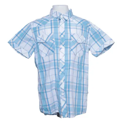 Chemise à manches courtes (Bleu, Blanc) de Stuf Coton