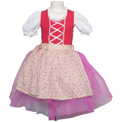 Dirndl (Rød, Hvid, Lilla, Flerfarvet) fra Tanzmuster Bomuld, Elastan, Polyester