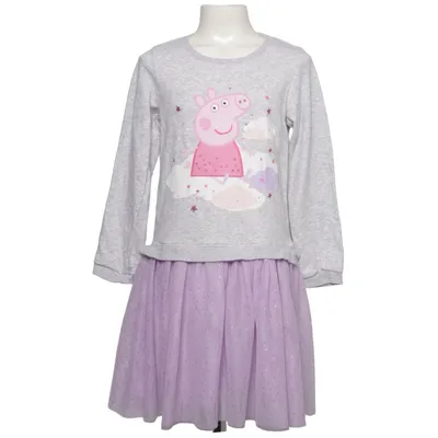 Kjole (Grå, Lilla, Flerfarvet) fra Peppa Pig Bomuld, Polyester