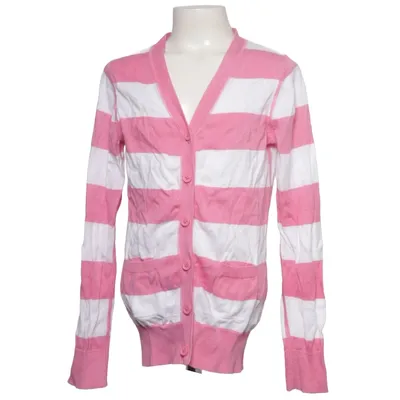 Strickjacke (Pink, Weiß) von Yigga Baumwolle