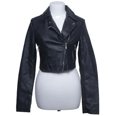 Biker jacket (Black) from Voyelles Polyester, Polyurethane