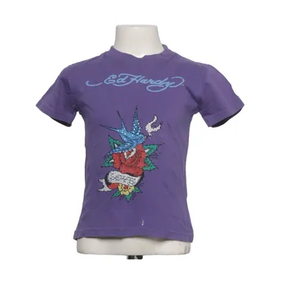 T-shirt (Purple, Multicolored) from Ed Hardy Cotton