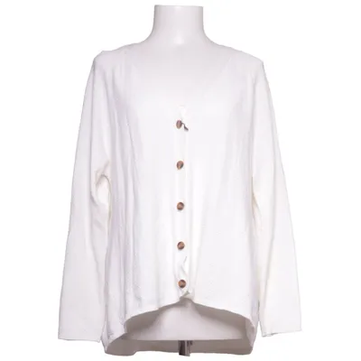 Kofta (Vit) från XLNT by KappAhl Akryl, Bomull