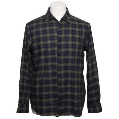 Flannel shirt (Blue, Green) from Uniqlo Acrylic, Cotton, Lyocell, Viscose