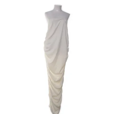 Maxikjole (Hvid) fra PrettyLittleThing Elastan, Polyester