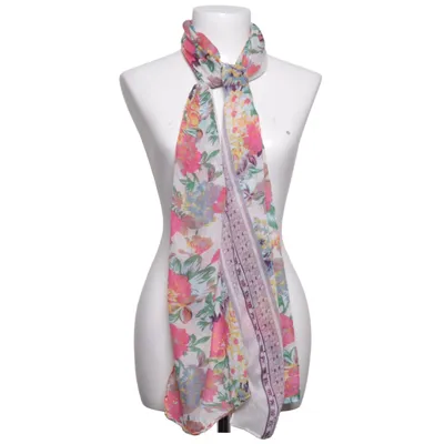 Shawl (Beige, Multicolored) from Lo-ika Polyester