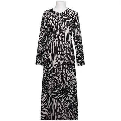 Maxi dress (Black, White) from Tofisa Elastane, Polyester