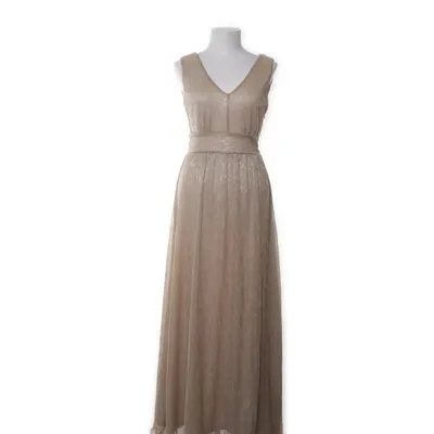 Maxikjole (Guld, Beige) fra Design by kappAhl Metallfiber, Polyester