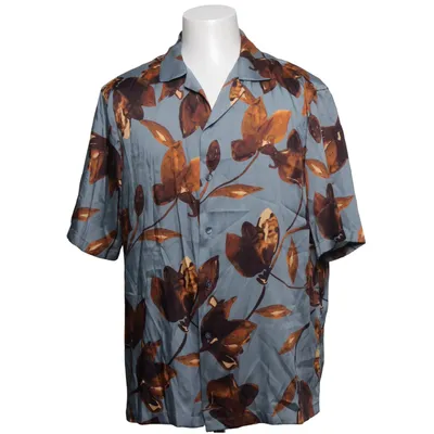 Chemise à manches courtes (Bleu, Marron) de Zara Polyester