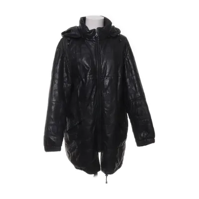 Leren jas (Zwart) van Insieme Leer, Polyester