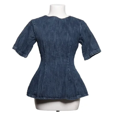 Peplum top (Blauw) van Zara Katoen
