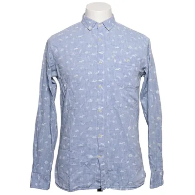 Chemise (Bleu) de Knowledge Cotton Apparel Coton, Lin