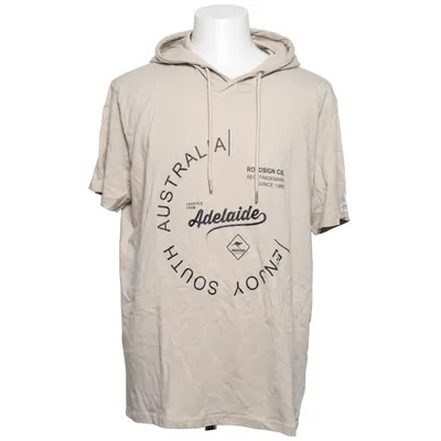 Short sleeve hoodie (Beige) from Roadsign Australia Cotton