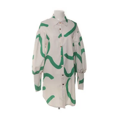 Skjortklänning (Grön, Vit) från Uoozee Bomull, Polyester