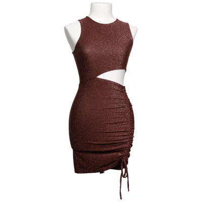 Klänning (Brun) från Divided by H&M Elastan, Metallfiber, Polyester