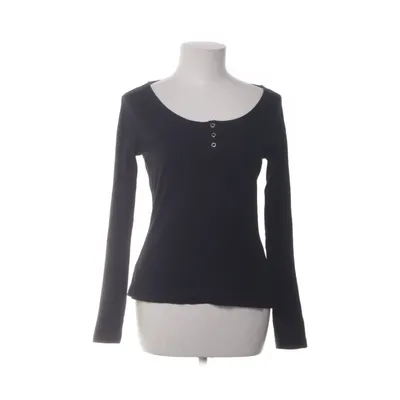 Henley shirt (Zwart) van Anna Field Katoen, Elastaan