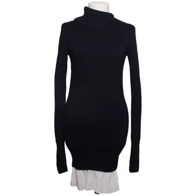 Rollkragenkleid (Schwarz, Beige) von Zara Woman Studio Wolle