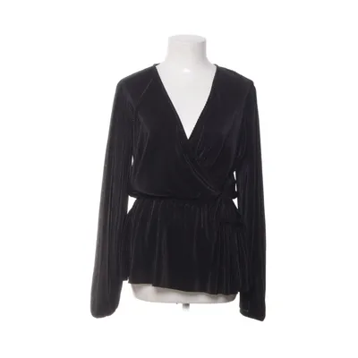 Wrap blouse (Black) from Amisu Polyester