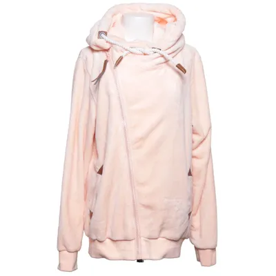 Capuchon sweater (Asymmetrische Teddyflauschjacke) Katoen, Polyester