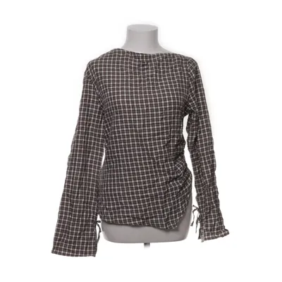 Bluse (Brun, Hvid) fra Pull & Bear Bomuld, Elastan, Polyester