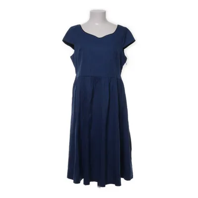 Jurk (Blauw) van Lindy Bop Katoen, Elastaan