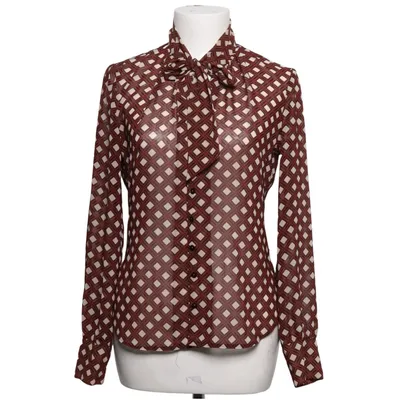 Blouse lavallière (Marron, Blanc) de Taifun