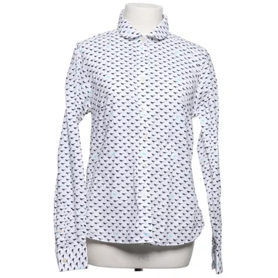 Shirt (White, Blue) from The Savile Row Company Cotton