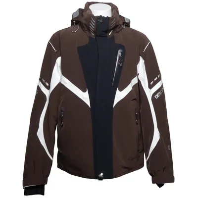 Manteau de ski (Marron, Noir, Blanc) de Descente Élasthane, Polyamide, Polyester
