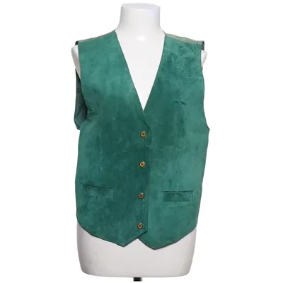 Leren vest (Groen) van Naf Naf Acetaat, Leer