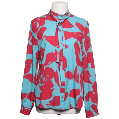 Pussy bow blouse (Blue, Red, Multicolored) from Nife Elastane, Polyester