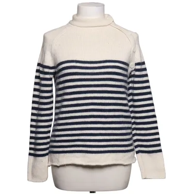 Sweater (Hvid, Blå) fra Majestic Filatures Kashmir, Uld