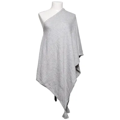 Poncho (Gray) from Dotted Blue Cotton, Nylon, Wool