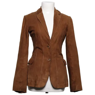 Ledersacko (Braun) von Zara Woman Leder, Polyester