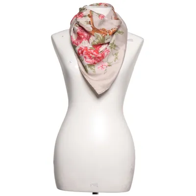 Châle (Beige, Multicolore) Soie